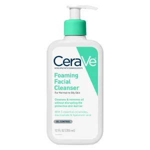 CeraVe Foaming Facial Cleanser for Normal to Oily Skin, 12 fl oz