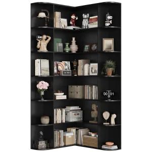 Homfa 73.9” Tall Corner Bookshelf