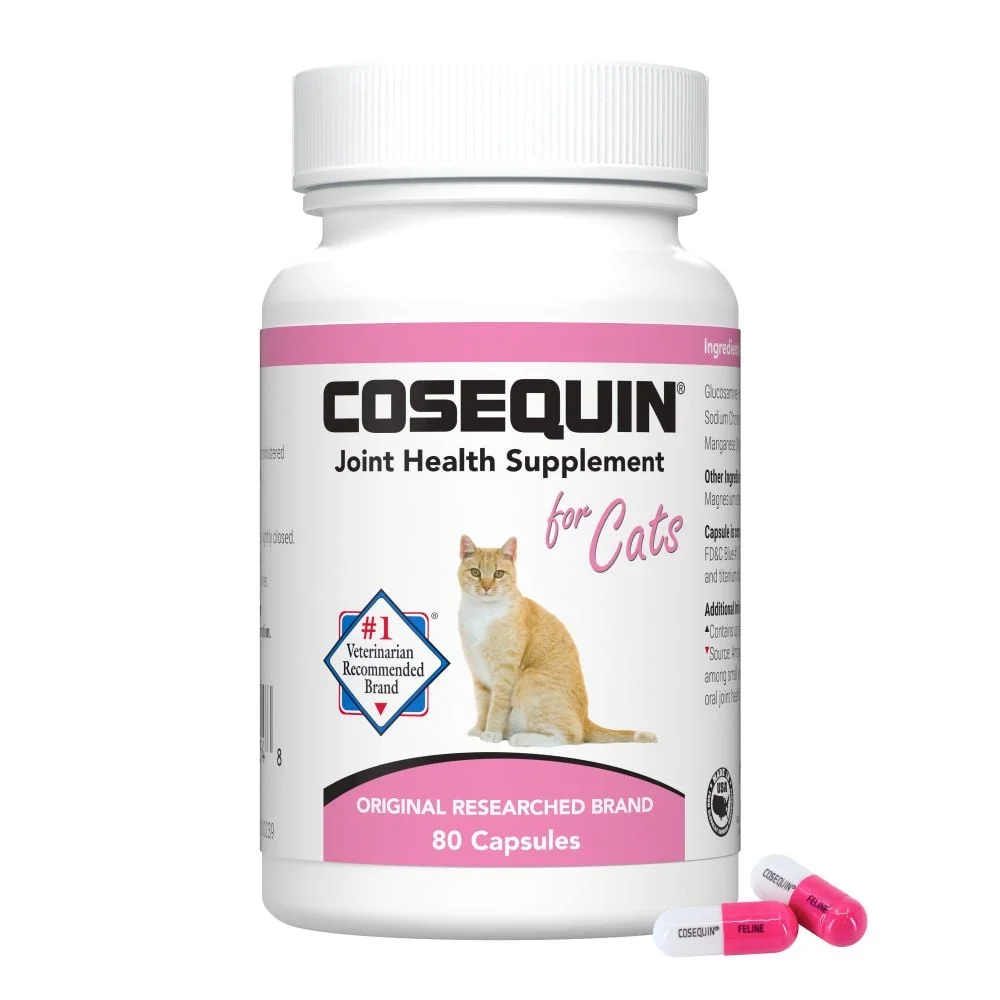 Nutramax Cosequin for Cats Joint Health Supplement, Contains Glucosamine for Cats, Plus Chondroitin, and Omega-3s