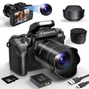 XLURC Digital Camera for Photography 8K Vlogging Camera for Youtube